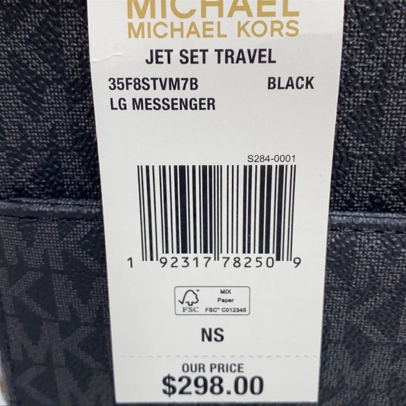 MICHAEL KORS LARGE MESSENGER BLACK SIGNATURE - Picture 16 of 16